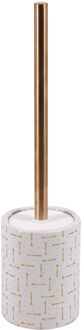 Toiletborstel Met Houder Arrow Wit/goud