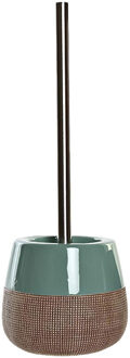 Toiletborstel met houder - polystone - mintgroen - 36 cm