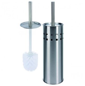 Toiletborstel - RVS - inclusief houder - 39 cm