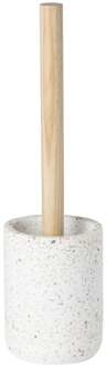 Toiletborstel Terrazzo - wit - ø10x37.5 cm