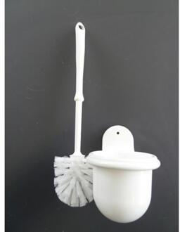 Toiletborstel Wandgarnituur Plastic Wit