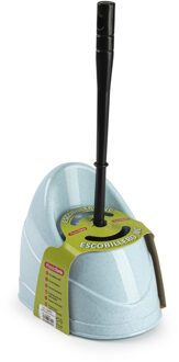 Toiletborstel/wc-borstel met houder 45 cm blauw/zwart