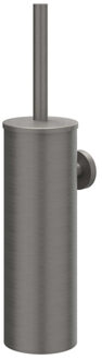 Toiletborstelgarnituur - wand model - Geborsteld metal black PVD 6500656 Metal black geborsteld PVD (gunmetal)