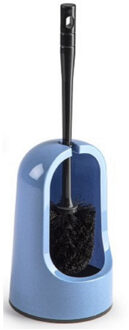 Toiletborstels/wc-borstels met korenbloem blauwe houder 40 cm - Toiletborstels