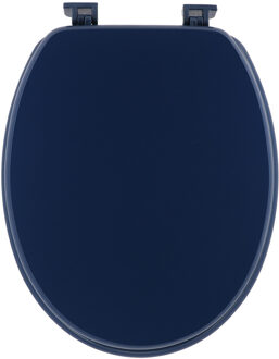 Toiletbril Breeze - donkerblauw - MDF hout - universeel - standaard wc bril