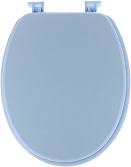 Toiletbril Breeze - lichtblauw - MDF hout - universeel - standaard wc bril