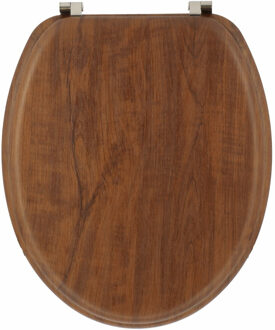 Toiletbril Royal Nature - acacia houtlook - MDF hout - universeel - standaard wc bril
