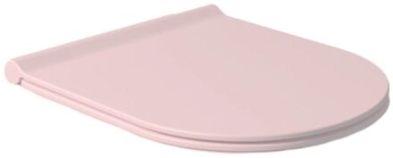 Toiletbril Salenzi Form Slim Mat Roze Quickrelease Softclose Toiletzitting