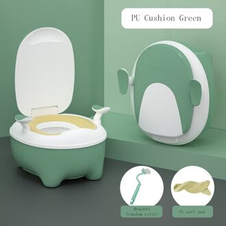 Toiletbril Trainning Voor Kinderen Jongen Meisje Baby Urinoir Kind Wc Ring Ondersteek Potty Seat Toilet Training PU-groen