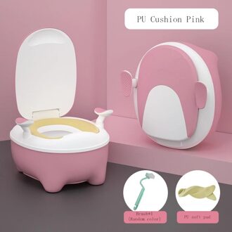 Toiletbril Trainning Voor Kinderen Jongen Meisje Baby Urinoir Kind Wc Ring Ondersteek Potty Seat Toilet Training PU-roze
