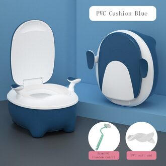 Toiletbril Trainning Voor Kinderen Jongen Meisje Baby Urinoir Kind Wc Ring Ondersteek Potty Seat Toilet Training PVC-blauw