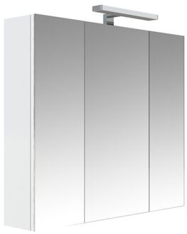 TOILETKAST JUNO 80cm wit glanzend 3 deuren BG stopcontact