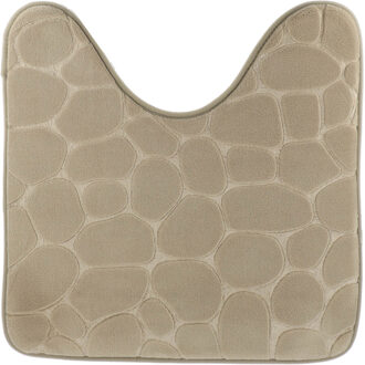 Toiletmat mat Pebble - Memory Foam - taupe - 45 x 50 cm