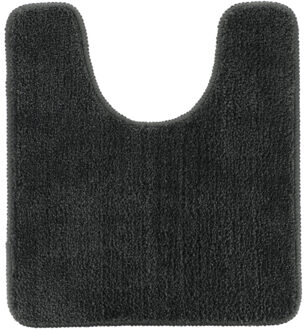 Toiletmat/wc mat Aquarius - anti slip - microvezel - antraciet - 45 x 50 cm - badkamer mat