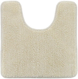 Toiletmat/wc mat Aquarius - anti slip - microvezel - creme wit - 45 x 50 cm - antislip