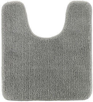 Toiletmat/wc mat Aquarius - anti slip - microvezel - lichtgrijs - 45 x 50 cm - antislip