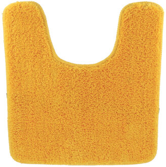 Toiletmat/wc mat Aquarius - anti slip - microvezel - okergeel - 45 x 50 cm - badkamer mat