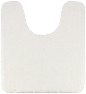 Toiletmat/wc mat Aquarius - anti slip - microvezel - wit - 45 x 50 cm - badkamer mat