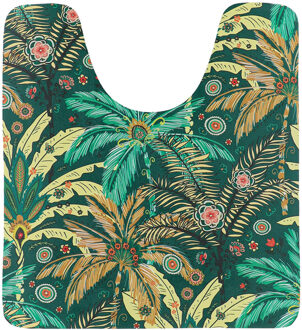 Toiletmat/wc mat Jungle Fever - antislip - groen - 45 x 50 cm