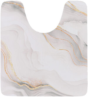 Toiletmat/wc mat Marble Bliss - antislip - marmer look - 45 x 50 cm - badkamer