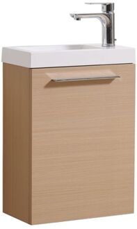 Toiletmeubel Madrid 40cm - wit eiken Bruin