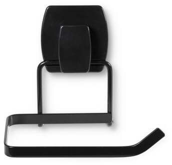 Toiletpapier houder easy lock - zwart - 12x9x10 cm