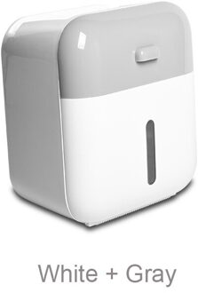 Toiletpapier Houders, Wandmontage Zelfklevende Waterdichte Tissue Doos Met Opberglade Voor Badkamer Keuken licht grijs