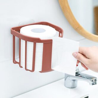 Toiletpapier Mand Muur Gemonteerde Hollow-Gesneden Drainage Ventilatie Badkamer Opslag Plank Opknoping Tissue Doos Rood