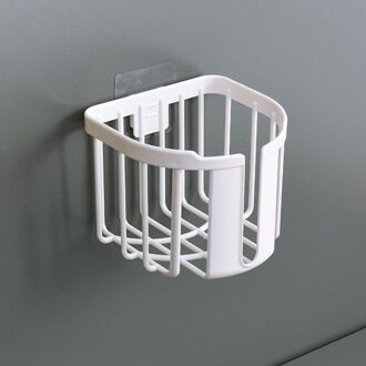 Toiletpapier Mand Muur Gemonteerde Hollow-Gesneden Drainage Ventilatie Badkamer Opslag Plank Opknoping Tissue Doos wit