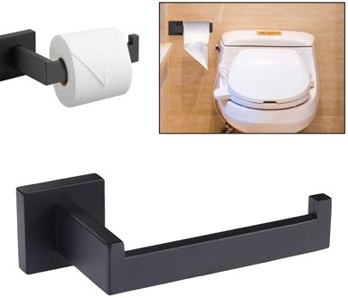 Toiletpapier Tissue Rolhouder Rvs Badkamer Eenvoudige Installatie zwart