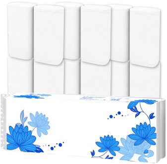 Toiletpapier Toiletpapier Zachte Huidvriendelijke Huishoudelijke Toiletpapier 12 Rolls 4 Lagen Voor Home Office Restaurant