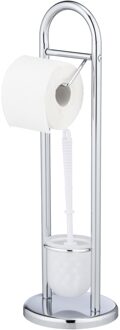 Toiletrol-/toiletborstelhouder Siena 63 Cm Rvs Chroom Zilverkleurig