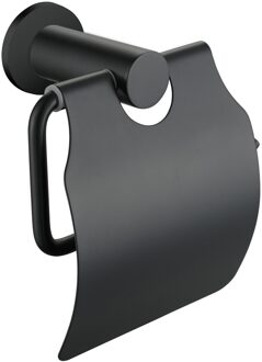 Toiletrolhouder Aqua Splash Colorato Met Klep Mat Zwart Aqua Splash