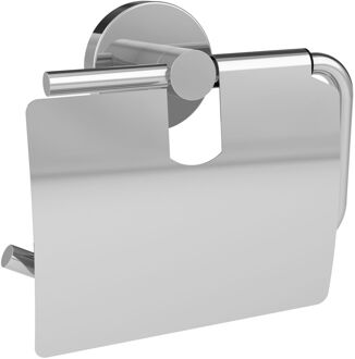 Toiletrolhouder Coperblink - Metaal - Met Klep - Chroom Glanzend