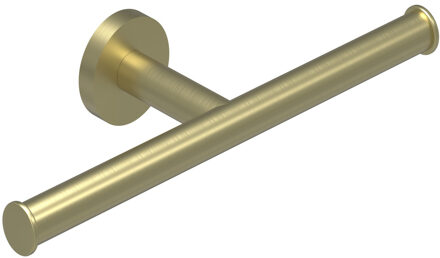 Toiletrolhouder - dubbel - Geborsteld mat goud PVD 6500454 Goud geborsteld