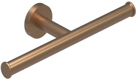 Toiletrolhouder - dubbel - Geborsteld mat koper PVD 6500455 Koper geborsteld