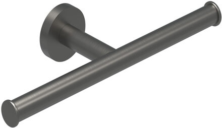 Toiletrolhouder - dubbel - Geborsteld metal black PVD 6500456 Metal black geborsteld (antraciet)
