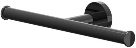 Toiletrolhouder - dubbel - Zwart chroom PVD 6500457 Zwart chroom glans (antraciet)