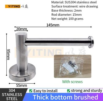 Toiletrolhouder Geborsteld Nikkel Papieren Handdoek Roll Wandmontage Sus 304 Roestvrij Staal Badkamer Accessoires Hardware Punch kader