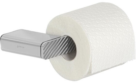 Toiletrolhouder Geesa Shift Zonder Klep met Diagonaal Strepenpatroon Chroom