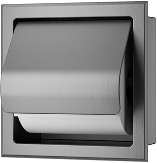 Toiletrolhouder Inbouw BWS Milan Met Klep Gunmetal