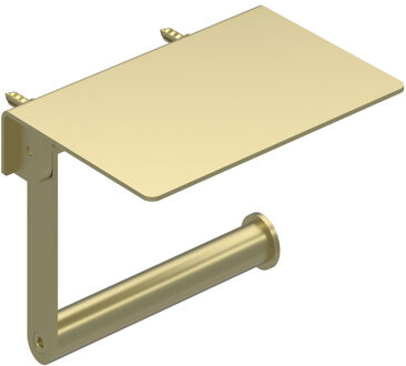 Toiletrolhouder IVY Met Planchet Geborsteld Mat Goud PVD