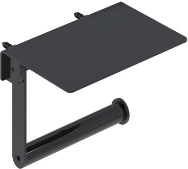Toiletrolhouder IVY Met Planchet Zwart Chroom PVD
