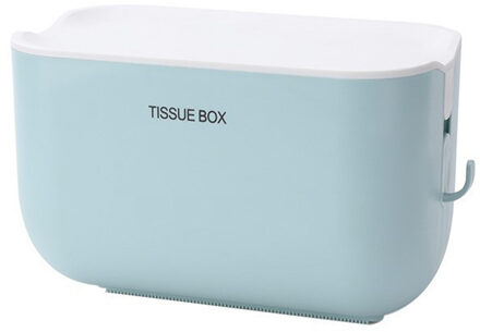Toiletrolhouder Mobiele Telefoon Rack Papieren Handdoek Doos Waterdichte Tissue Doos Mobiele Telefoon Opslag Plank Wall Mounted Rack blauw