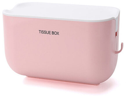 Toiletrolhouder Mobiele Telefoon Rack Papieren Handdoek Doos Waterdichte Tissue Doos Mobiele Telefoon Opslag Plank Wall Mounted Rack roze