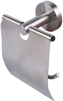 Toiletrolhouder - Rvs - Met Klep - Rvs Geborsteld