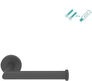 Toiletrolhouder - Rvs - Zwart Mat