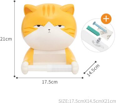 Toiletrolhouder Voor Roll Kaarten Creatieve Cartoon Stand Kaarten Opslag Dispensers Badkamer Accessoires Wc Papier Dispenser geel Brother