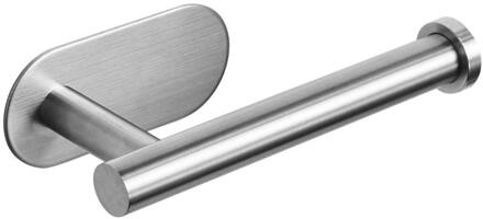 Toiletrolhouder Wandmontage Rvs Badkamer Keuken Papierrol Rack Tissue Handdoek Accessoires Rack Houders A zilver