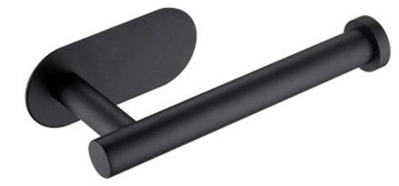 Toiletrolhouder Wandmontage Rvs Badkamer Keuken Papierrol Rack Tissue Handdoek Accessoires Rack Houders A zwart